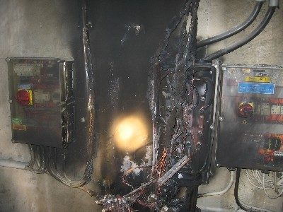 Die Stromverteilung nach dem Brand (Wird bei Klick vergrößert)