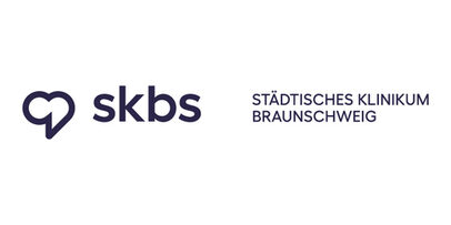 Logo des Städtischen Klinikums Braunschweig mit stilisiertem Herz und dem Kürzel skbs
