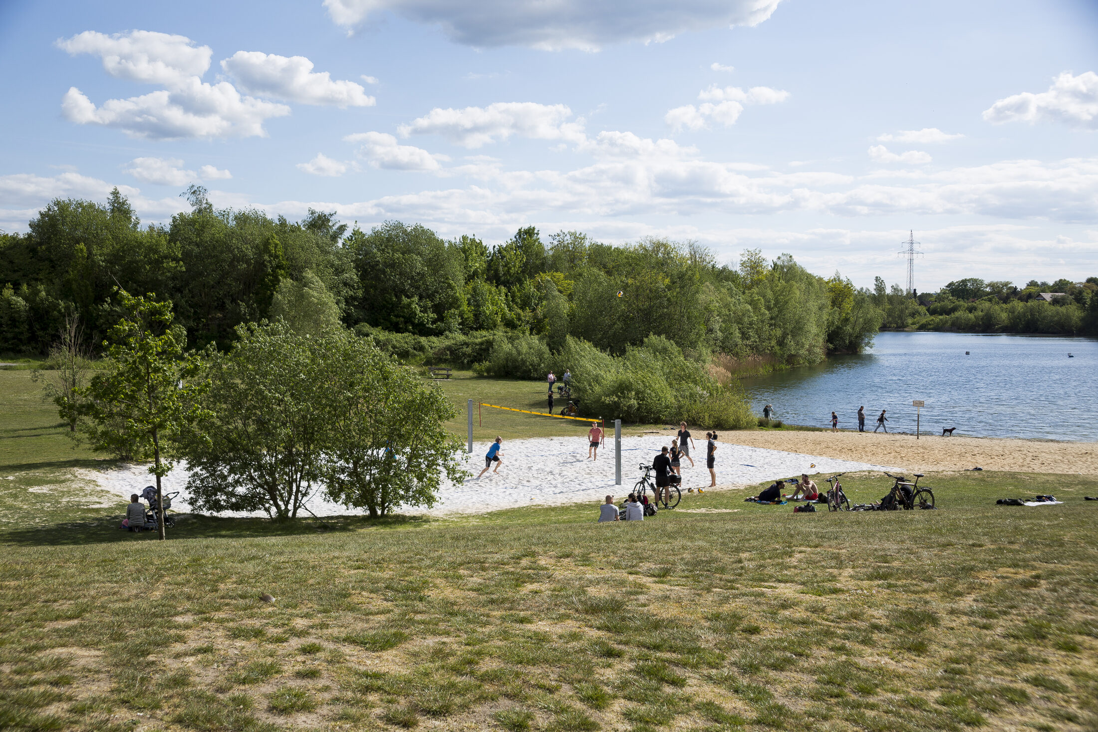 Beachvolleyballfeld am Heidbergsee (Wird bei Klick vergrößert)