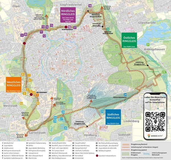 Ringgleis Übersichtskarte (Wird bei Klick vergrößert)