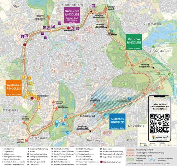 Ringgleis Übersichtskarte (Wird bei Klick vergrößert)
