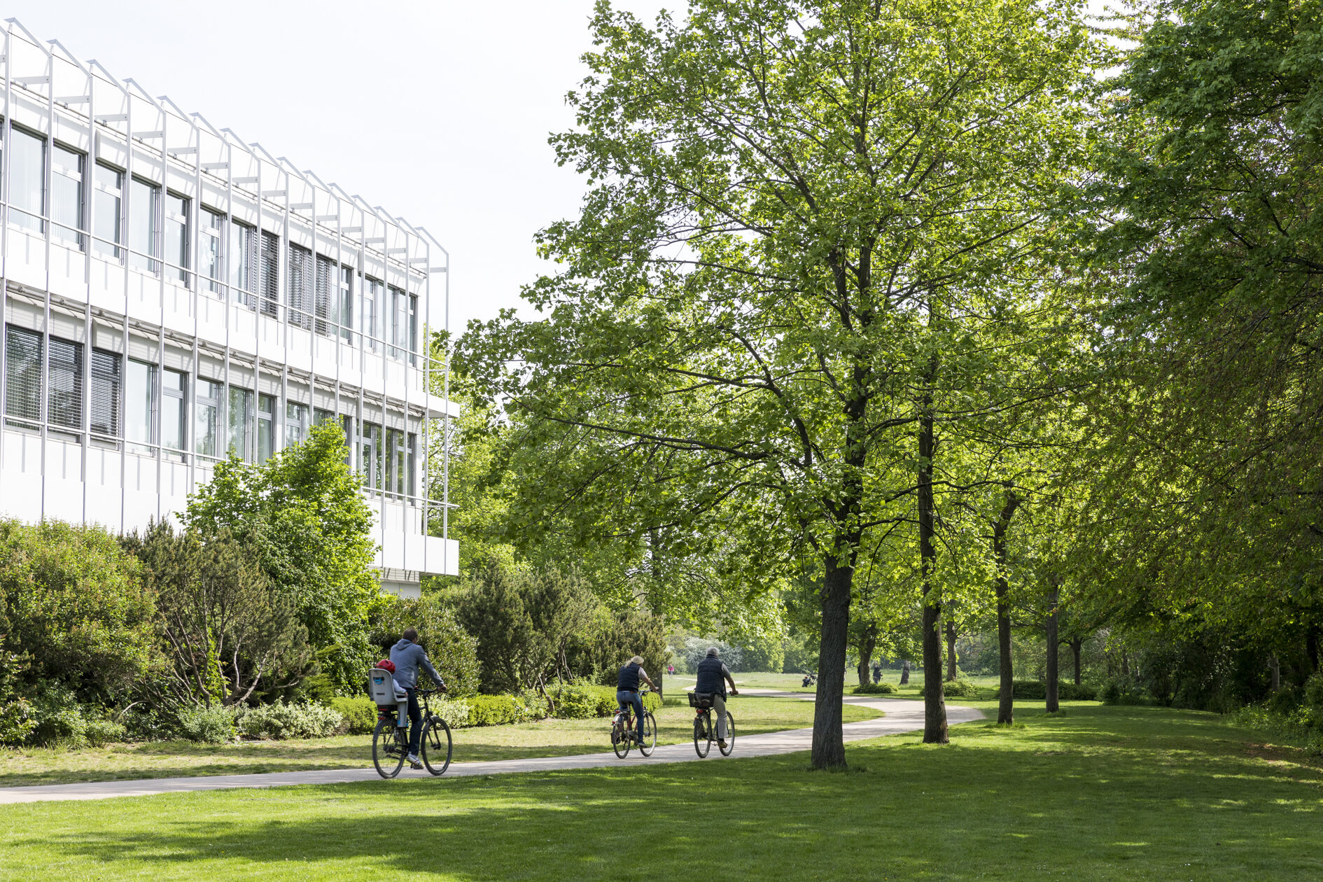 Radfahrer im Nordpark (Wird bei Klick vergrößert)