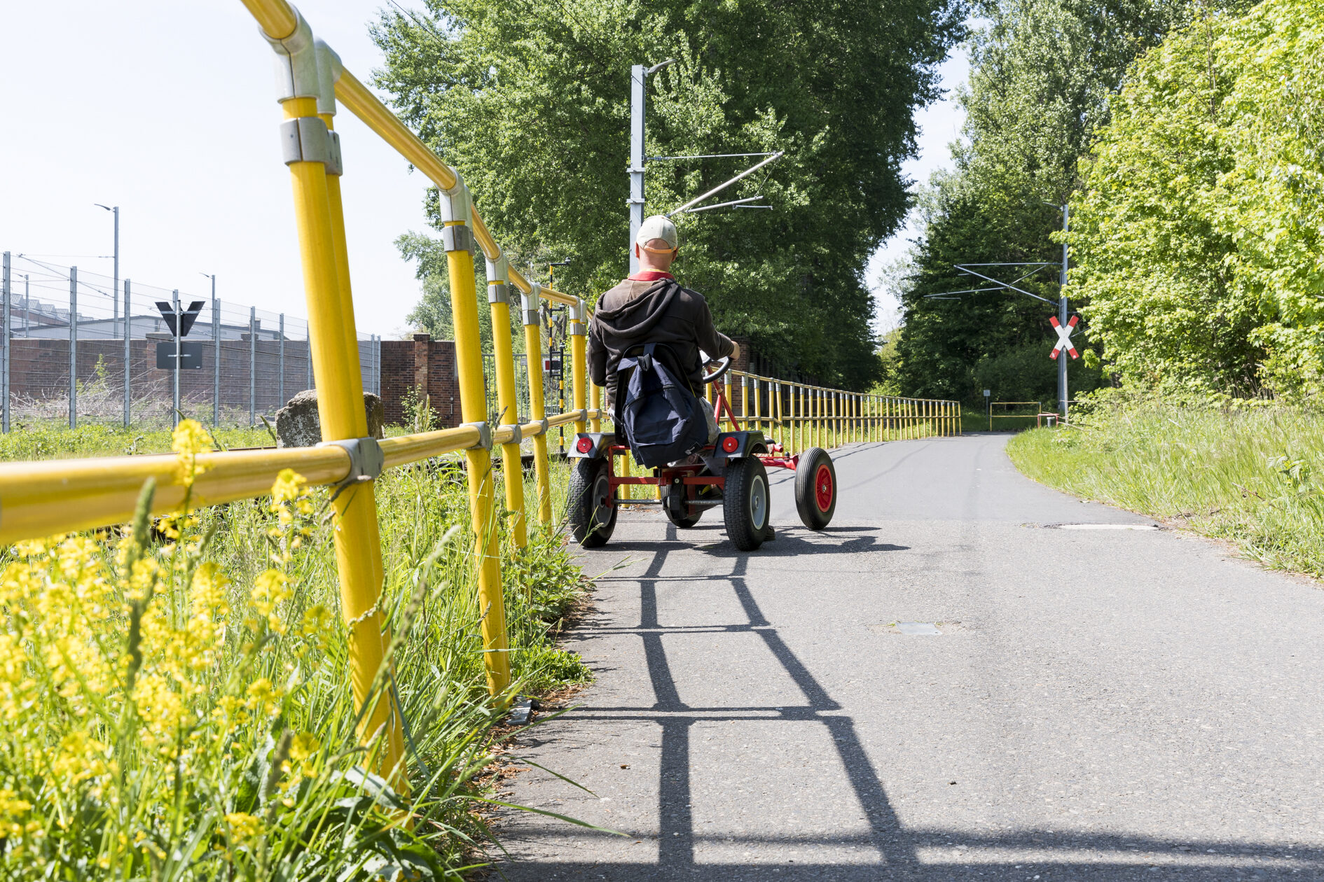 Kettcarfahrer an der Borsigstraße (Wird bei Klick vergrößert)