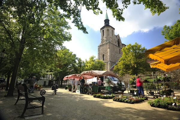 Wochenmarkt Magnikirchplatz (Wird bei Klick vergrößert)