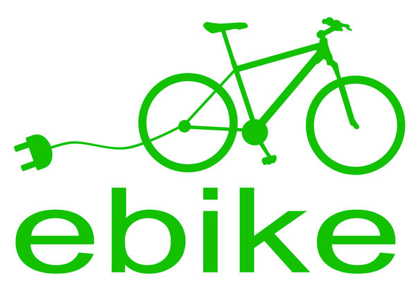 green ebike symbol silhouette