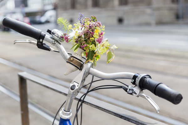 Fahrradlenker mit Blume