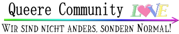 Logo "Queere Community - Wir sind nicht anders, sondern normal"