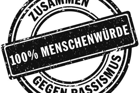 Zusammen gegen Rassismus 100 % Menschenwürde