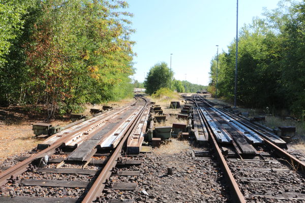 aufgegebene Gleise in der Bahnstadt