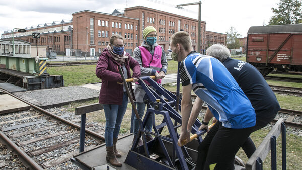 Bürgerbeteiligung Bahnstadt: Draisine am Lokpark