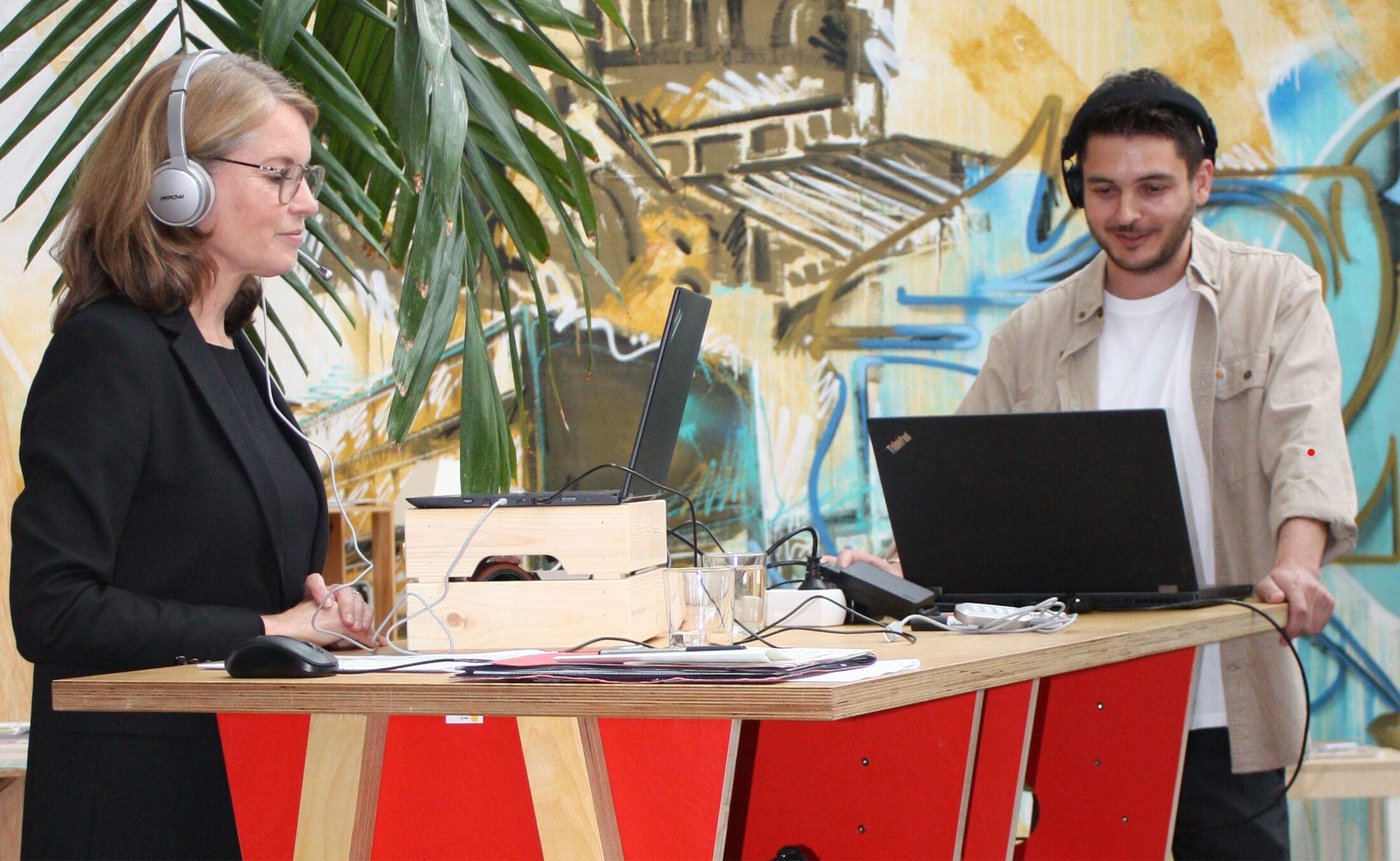 Moderator*innen während der Gruppenphase des 1. Fachworkshops (Wird bei Klick vergrößert)