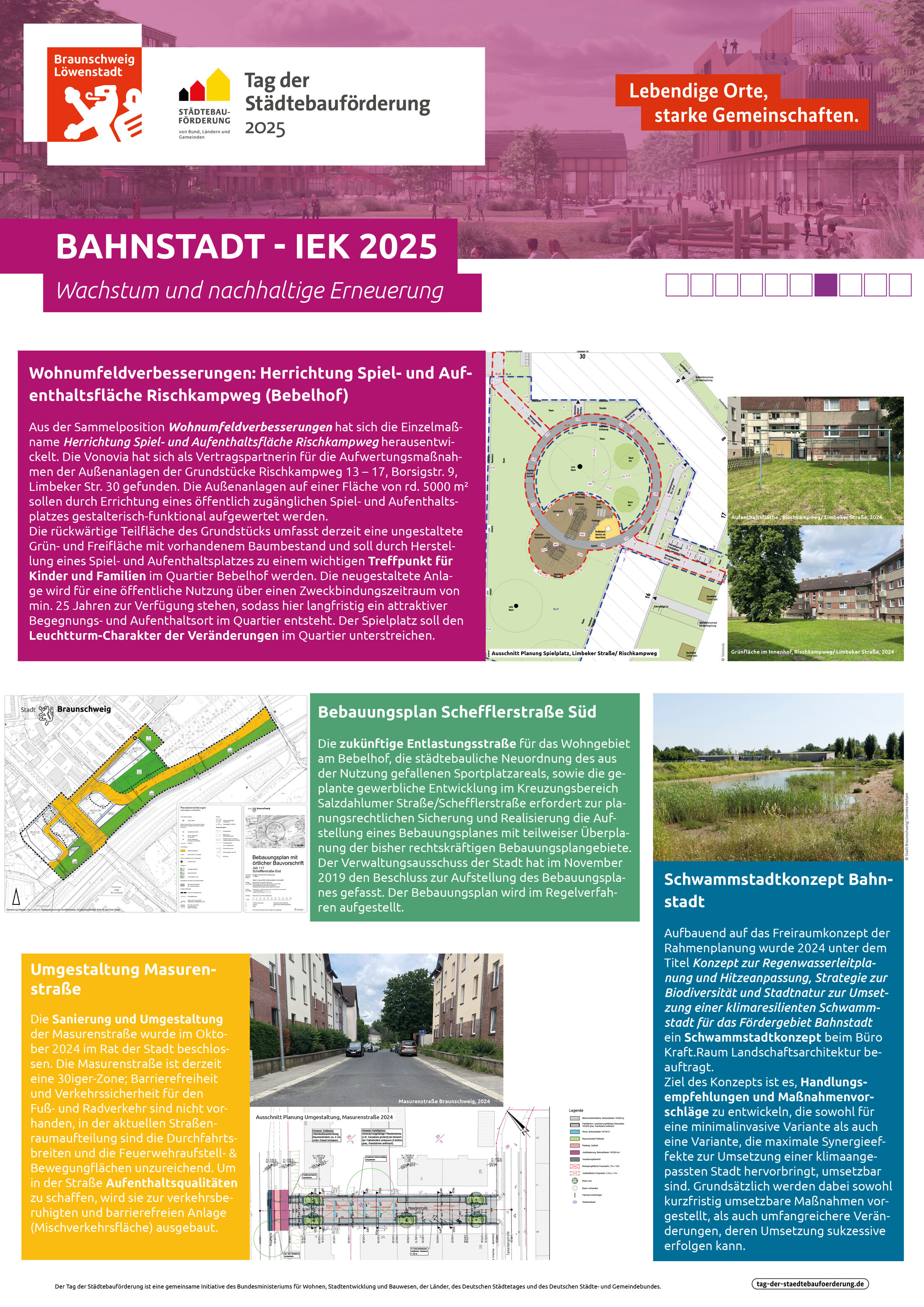 Plakat 7 - Umgesetzte oder in Umsetzung befindliche Maßnahmen Teil 2 (Wird bei Klick vergrößert)
