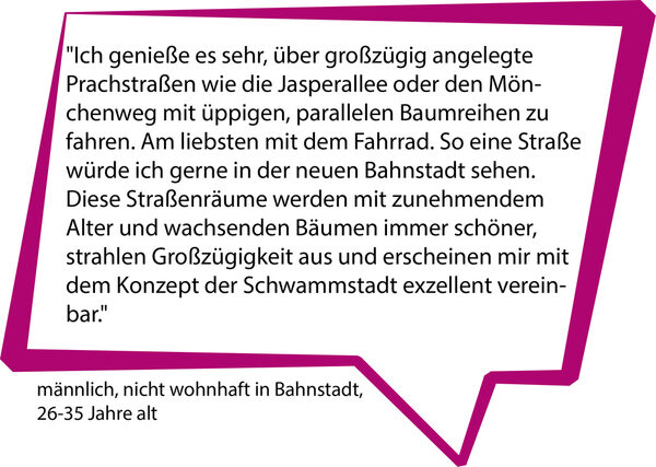 Beitrag aus der Öffentlichkeitsbeteiligung zum Thema "Mobilität" im Bereich Gleisharfe (Wird bei Klick vergrößert)