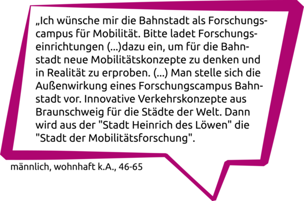 Beitrag aus der Öffentlichkeitsbeteiligung zum Thema "Arbeiten / Wirtschaft" im Bereich EAW (Wird bei Klick vergrößert)