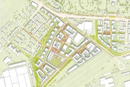 Lageplan urbanes Quartier am Hauptgüterbahnhof weitere Arbeit - Beitrag 1008