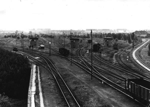 historisches Foto des Rangierbahnhofs
