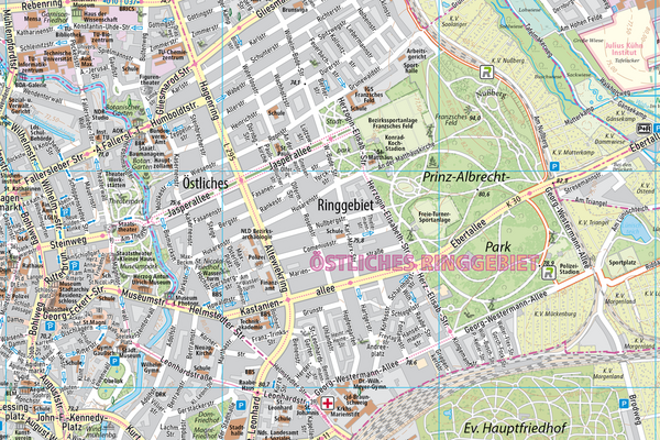 Ausschnitt aus der Wandkarte 1:15.000. © Stadt Braunschweig, Abteilung Geoinformation, 2023 (Wird bei Klick vergrößert)