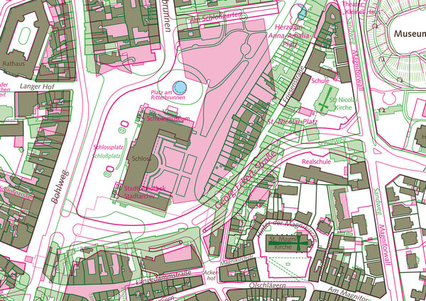 Ausschnitt aus der Historisch-Synoptischen Karte 1938-2010 (Karte: Stadt Braunschweig, Abteilung Geoinformation) (Wird bei Klick vergrößert)