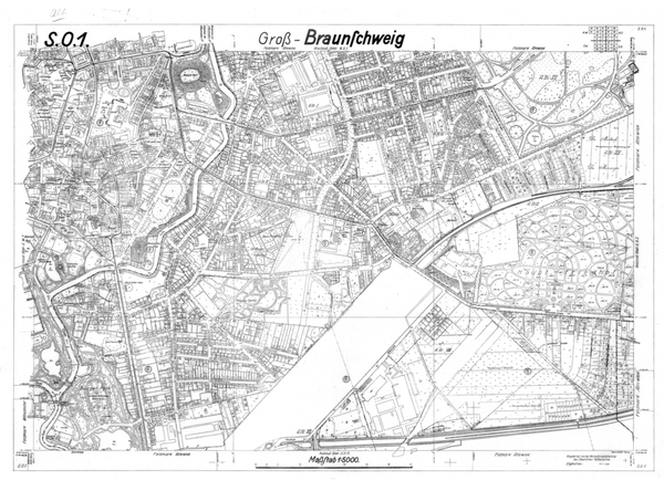 Kartenblatt des Kartenwerks von 1938 (Wird bei Klick vergrößert)