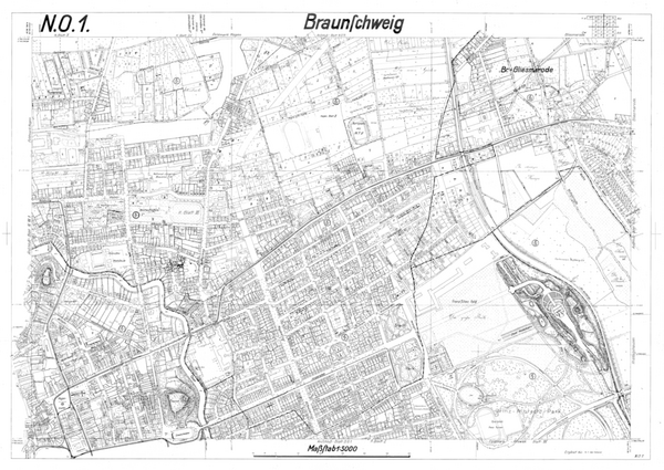 Kartenblatt des Kartenwerks von 1955 (Wird bei Klick vergrößert)