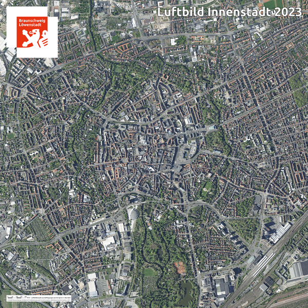 Luftbildkarte Braunschweig Innenstadt (Wird bei Klick vergrößert)