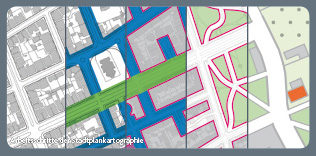 Kartographische Bearbeitung des Stadtplans (Wird bei Klick vergrößert)