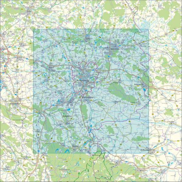 Gebietsabdeckung der Regionalkarte (Wird bei Klick vergrößert)