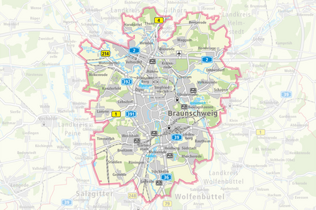 Verkehrsanbindungskarte 1:150.000