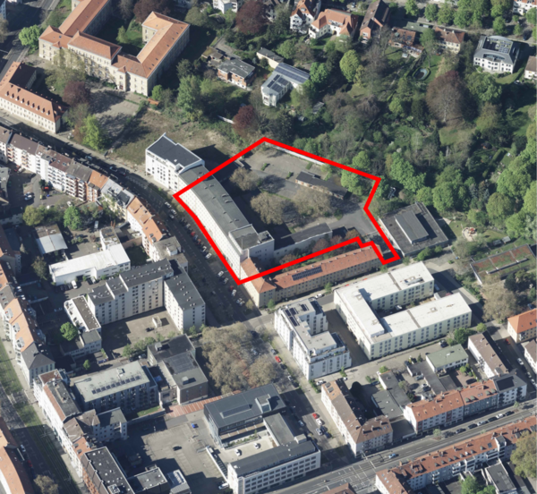 Schrägluftbild Wilhelmstraße 62-71 (Wird bei Klick vergrößert)