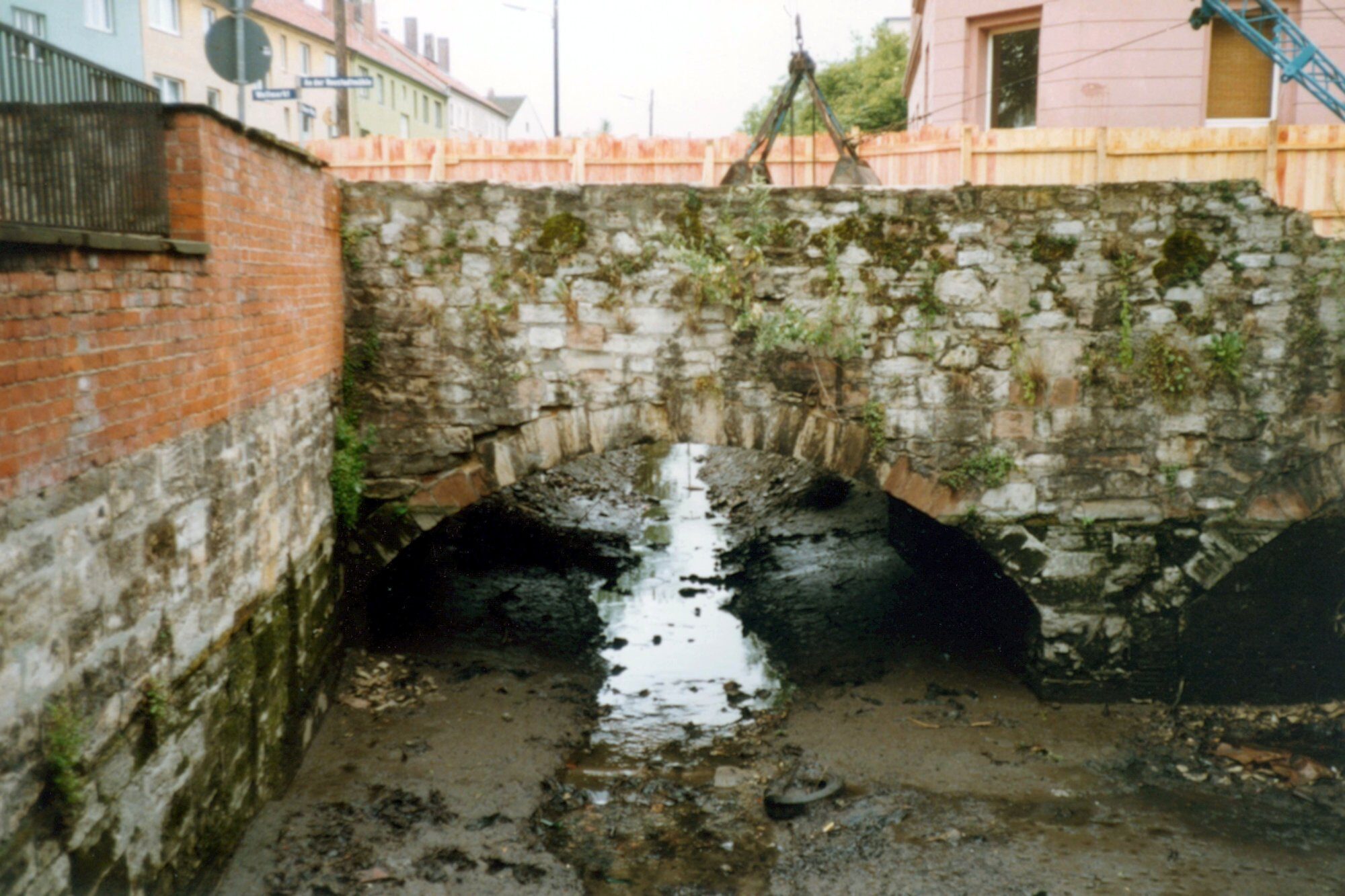 Brücke Neustadtmühle, Nordostansicht, 1982 (Wird bei Klick vergrößert)