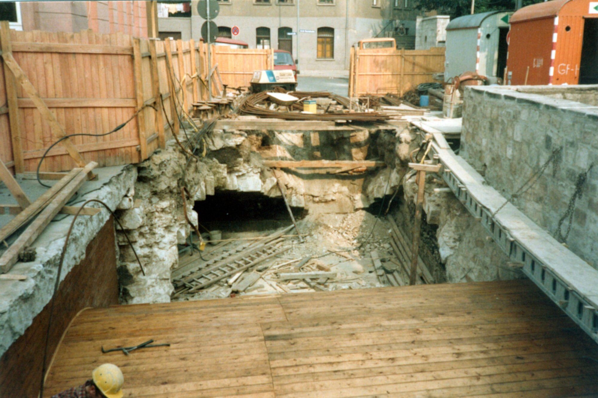 Brücke Neustadtmühle, Brückensanierung, 1984 (Wird bei Klick vergrößert)