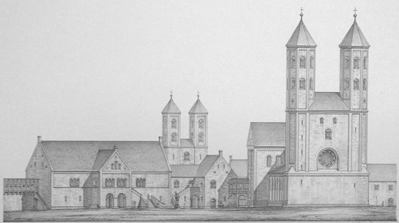 Burg Dankwarderode (Rekonstruktionszeichnung von Ludwig Winter)