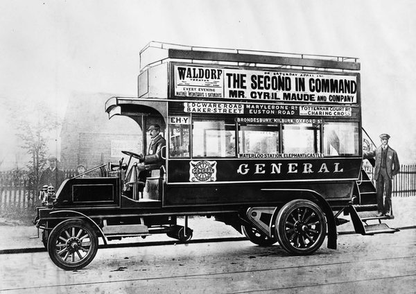 Der London-Omnibus ca. um 1904 (Wird bei Klick vergrößert)