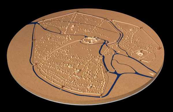 Stadtmodell um 1218 (Wird bei Klick vergrößert)