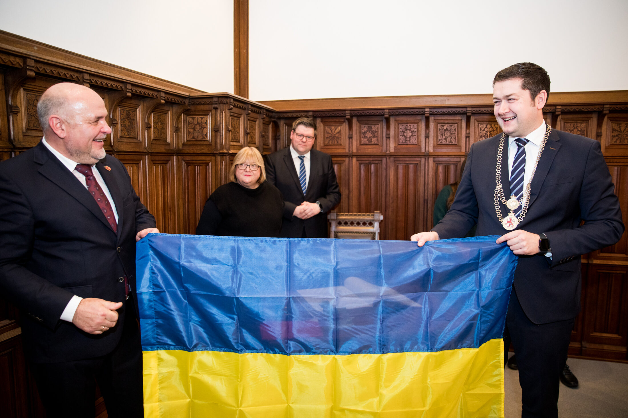 Empfang im Braunschweiger Rathaus. (Wird bei Klick vergrößert)