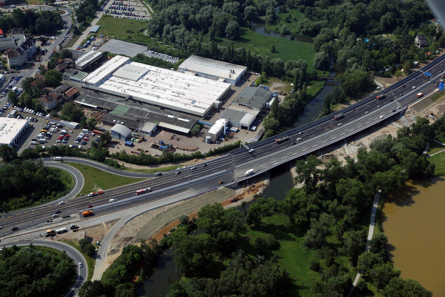 Okerbrücke von Nordosten (Wird bei Klick vergrößert)