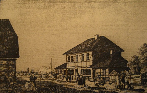 Der Raffturm um 1830 (Wird bei Klick vergrößert)