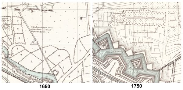 Geschichtlicher Plan der Stadt Braunschweig (Wird bei Klick vergrößert)