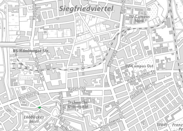 Die Bammelsburger Straße im Nördlichen Ringgebiet (1 : 40.000) (Wird bei Klick vergrößert)