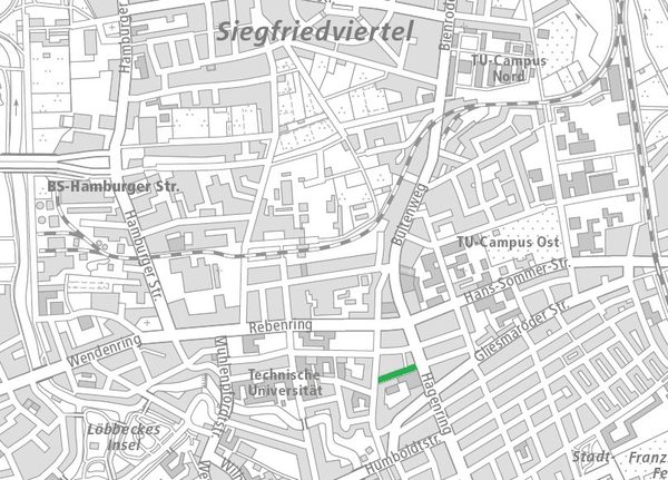 Die Göttingstraße im Nördlichen Ringgebiet (1 : 40.000) (Wird bei Klick vergrößert)