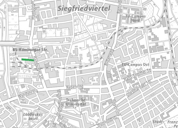Die Karl-Schmidt-Straße im Nördlichen Ringgebiet (1 : 40.000) (Wird bei Klick vergrößert)