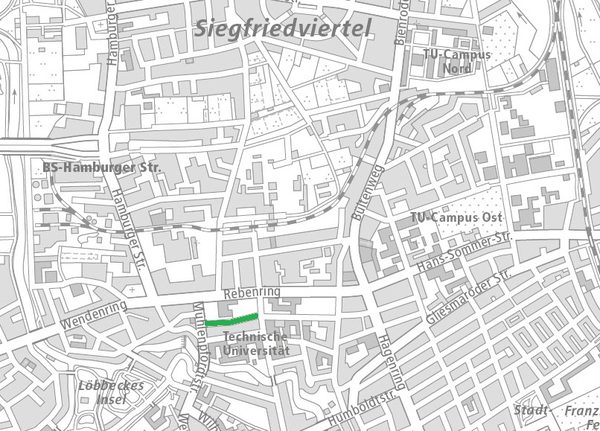 Die Katharinenstraße im Nördlichen Ringgebiet (1 : 40.000) (Wird bei Klick vergrößert)