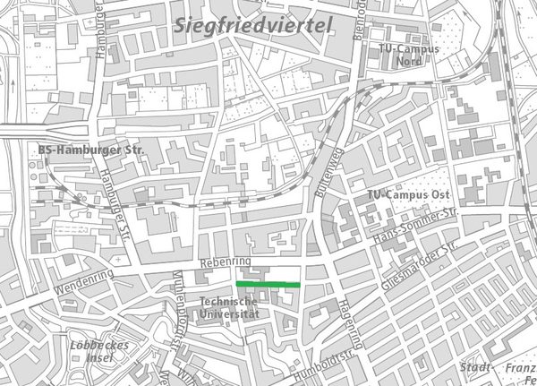 Die Konstantin-Uhde-Straße im Nördlichen Ringgebiet (1 : 40.000) (Wird bei Klick vergrößert)