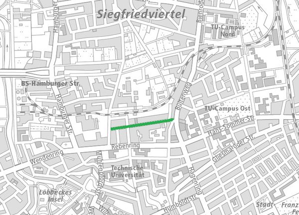 Die Nordstraße im Nördlichen Ringgebiet (1 : 40.000) (Wird bei Klick vergrößert)