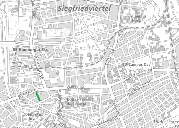 Die Reichenbergstraße im Nördlichen Ringgebiet (1 : 40.000) (Wird bei Klick vergrößert)