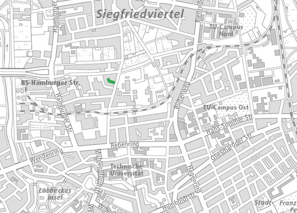 Die Robert-Koch-Straße im Nördlichen Ringgebiet (1 : 40.000) (Wird bei Klick vergrößert)