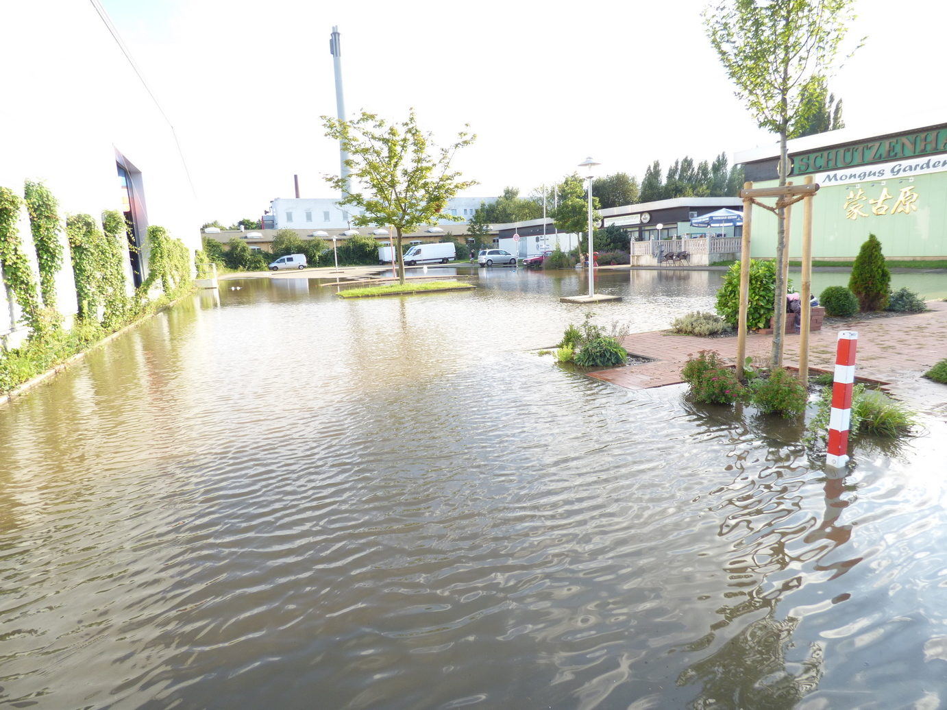 Hochwasser beim Schützenhaus Juli 2017 (Wird bei Klick vergrößert)