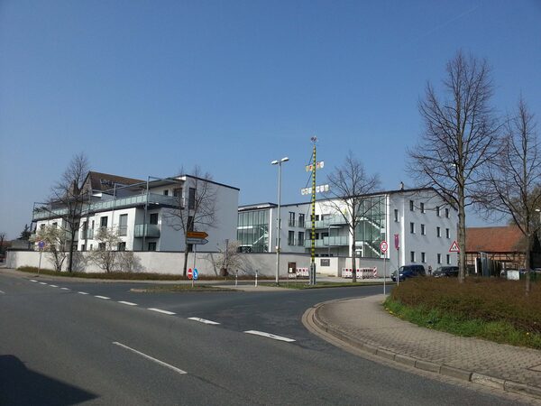 Blick von der Timmerlahstr. auf die neu erstellten Gebäude (Wird bei Klick vergrößert)