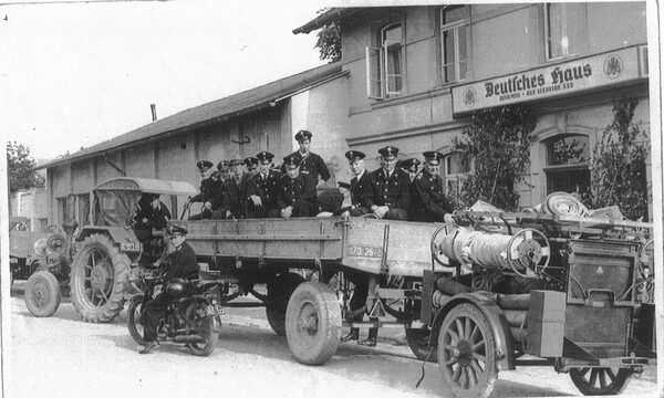 Unsere Motorspritze im Einsatz (Wird bei Klick vergrößert)