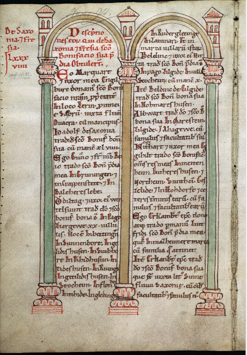 Codex Eberhardi u.a. Schenkung Dörfer westl. der Oker